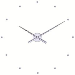 Dizajnové nástenné hodiny NOMON OJ strieborné 80cm