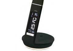 Dizajnové stolné digitálne LED hodiny 1305 AMS s nočnou LED lampou a nabíjačkou pre smartphone