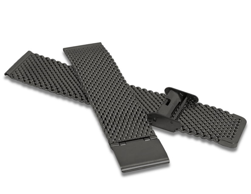 LAVVU Černý kovový tah MESH Band Gun - 22 LAVVU Černý kovový tah MESH Band Gun - 22