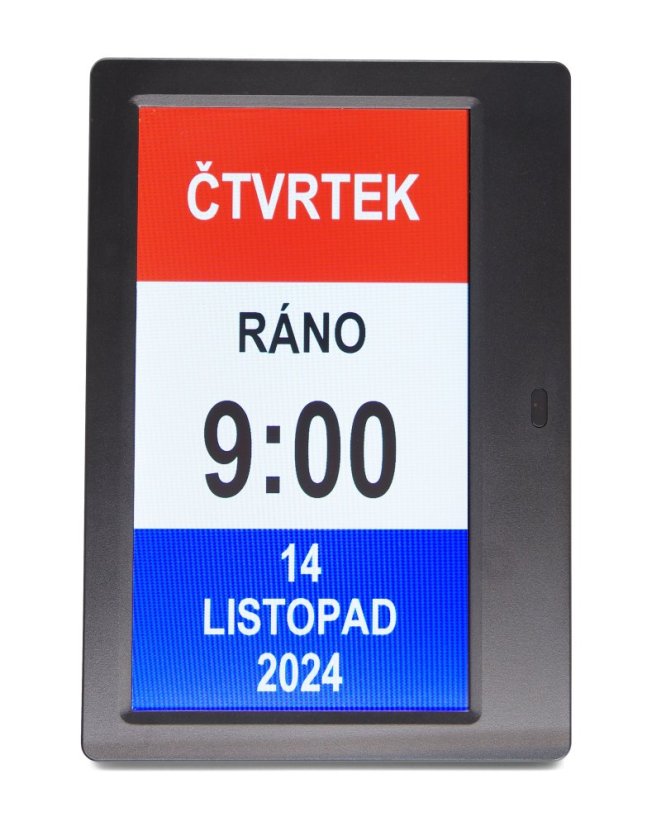 Airbi NOTE - hodiny s kalendárom, textovými upozorneniami a fotorámikom