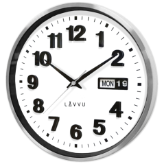 Kovové hodiny s ukazovateľom dátumu LAVVU DATE METAL LCT4050