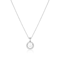 Stříbrný náhrdelník s perlou JVD SVLN0814SH2P145