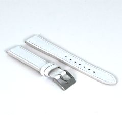 MINET Bílý prošitý řemínek SLIM z luxusní kůže Top Grain - 14