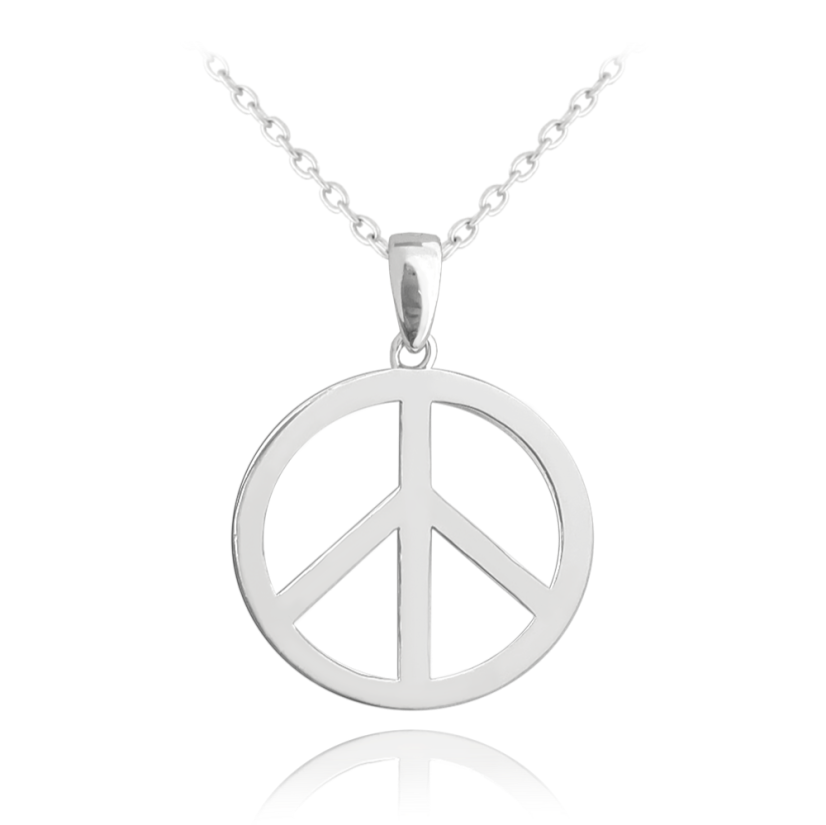 MINET Stříbrný náhrdelník PEACE MINET Stříbrný náhrdelník PEACE