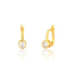 Pozlátené strieborné náušnice so zirkónmi JVD SVLE1965XJ5GO00