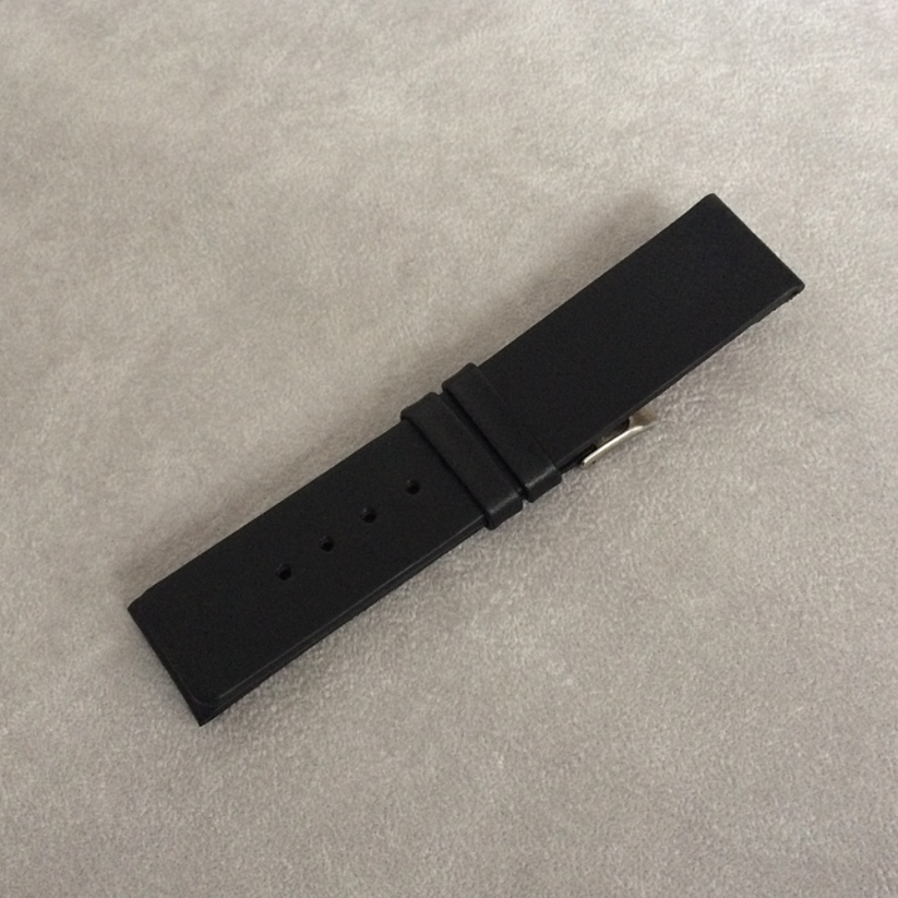 Čierny hladký remienok LAVVU PLAIN z luxusnej kože Top Grain - 16 LSCUB16