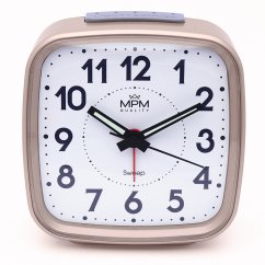 Budík s LED podsvícením a tichým chodem MPM  C01.3967.83