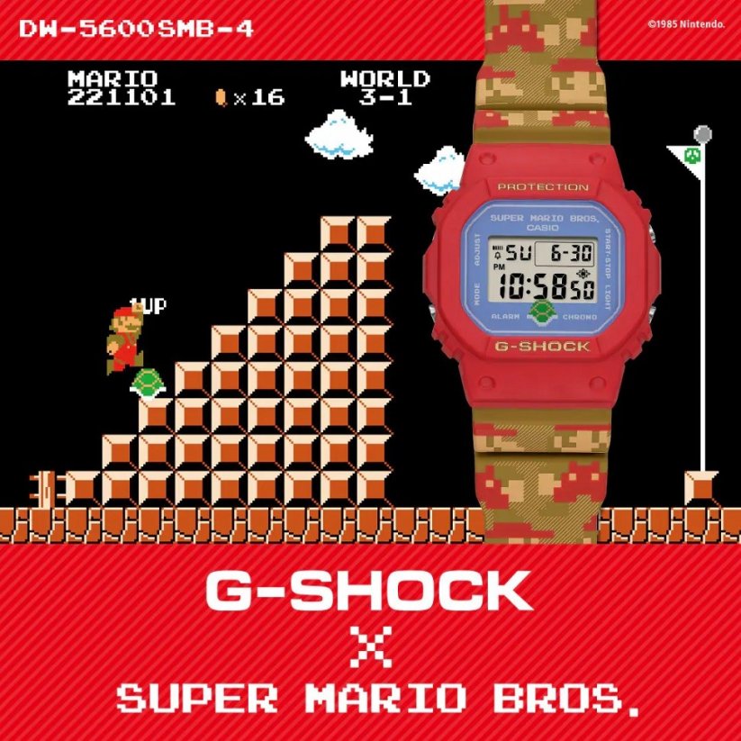 CASIO DW-5600SMB-4ER G-Shock x Super Mario Bros. Collaboration