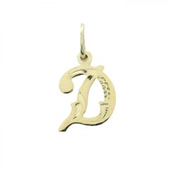 Zlatý přívěsek písmeno "D" 5105D (585/1000) 0.34 g