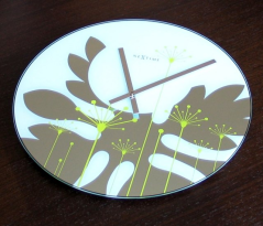 Dizajnové nástenné hodiny 8088gn Nextime Grass green 43cm