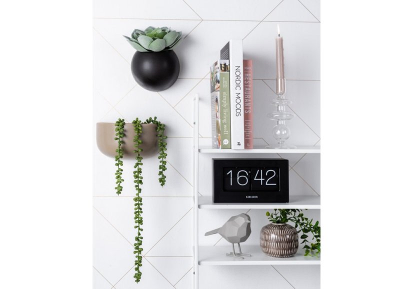 Designové stolní překlápěcí hodiny 5620BK Karlsson 21cm