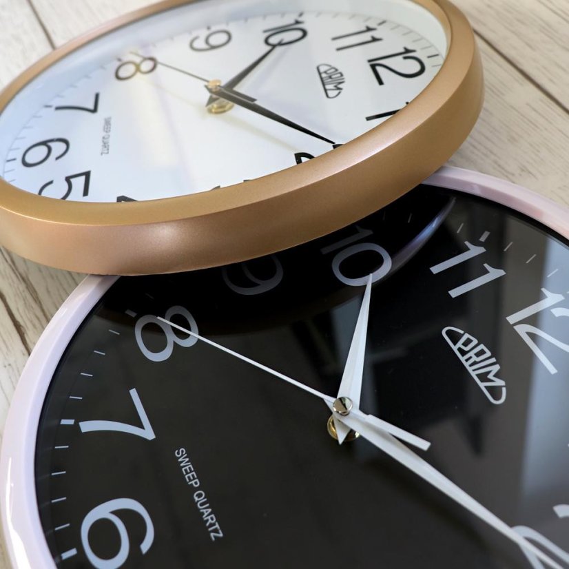 Nástenné hodiny PRIM Linea - black (E01P.3988.0090)