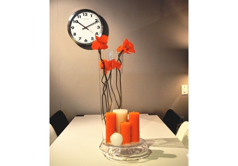Dizajnové nástenné hodiny 2521 Nextime Arabic white 34cm