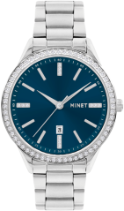 MINET Stříbrno-modré dámské hodinky Avenue