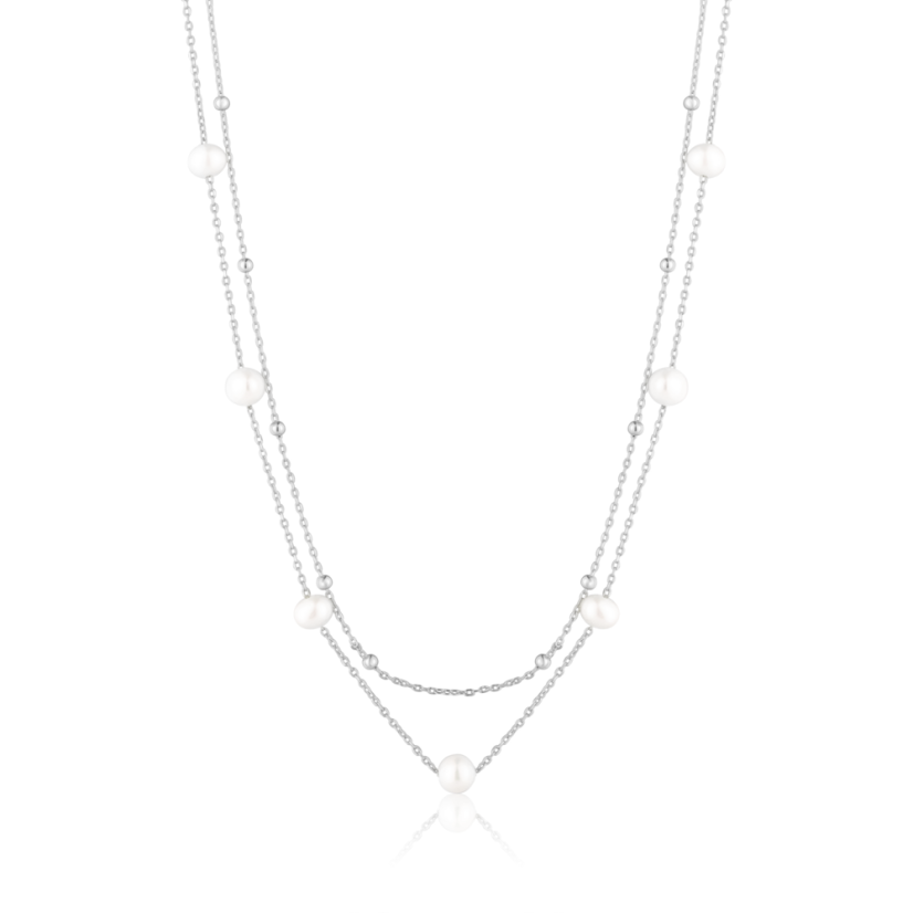 Stříbrný náhrdelník s perlou JVD SVLN0824SD2P145
