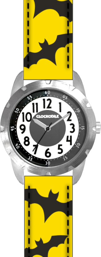 Svítící žluto-černé chlapecké dětské hodinky CLOCKODILE SUPERHERO