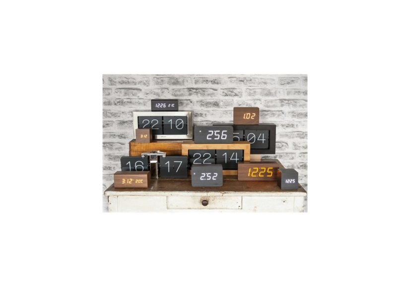 Designový LED budík - hodiny 5653BK Karlsson 15cm