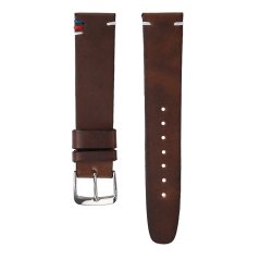 Kožený řemínek na hodinky PRIM E39.5489 (20 mm) – tmavě hnědý - E39.5489.52.REM/20-D436