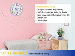 TFA 60.3051.14 - Detské nástenné hodiny LITTLE ANIMALS