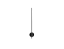 Černé kulaté kyvadlo na hodiny 50 mm | 255 mm