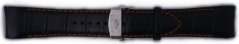 Černý kožený řemínek Orient UDCYPSB, stříbrná přezka (pro model CFT00)