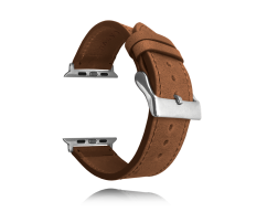 Hnědý kožený řemínek LAVVU Top Grain pro APPLE WATCH 38-40 mm LSXAES1