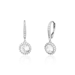Strieborné náušnice so zirkónmi JVD SVLE0627SH2BI00