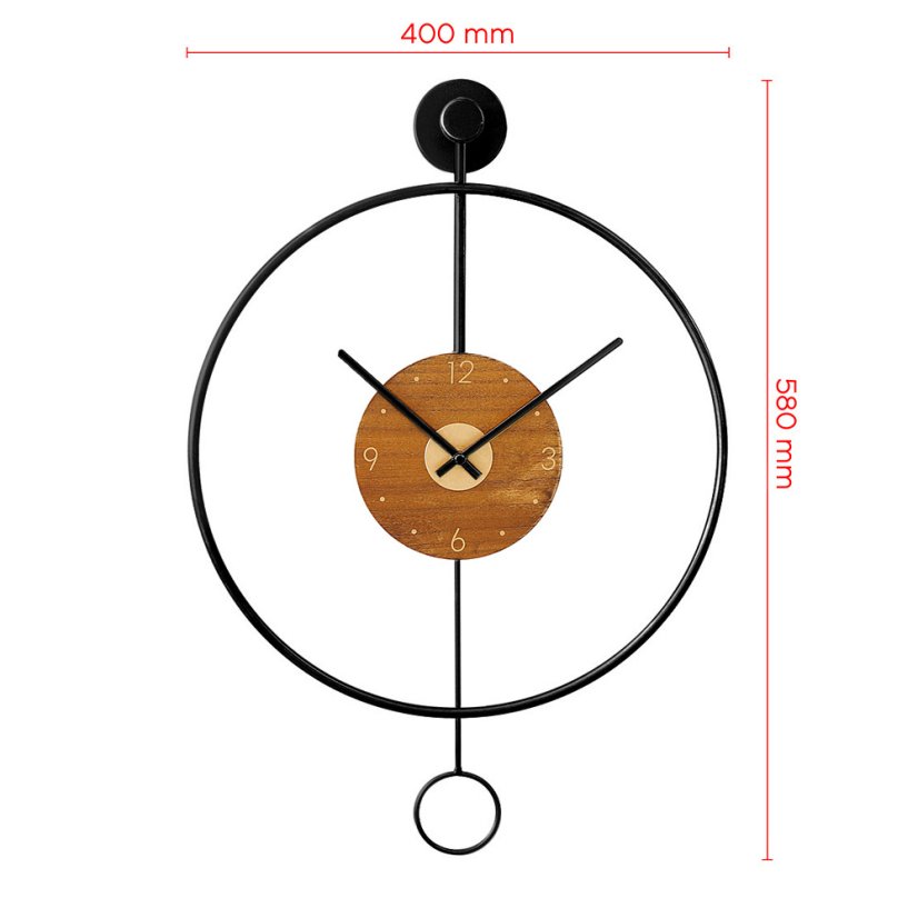 Nástěnné kovové designové hodiny s tichým chodem MPM Circulo - B - E04.4285.90