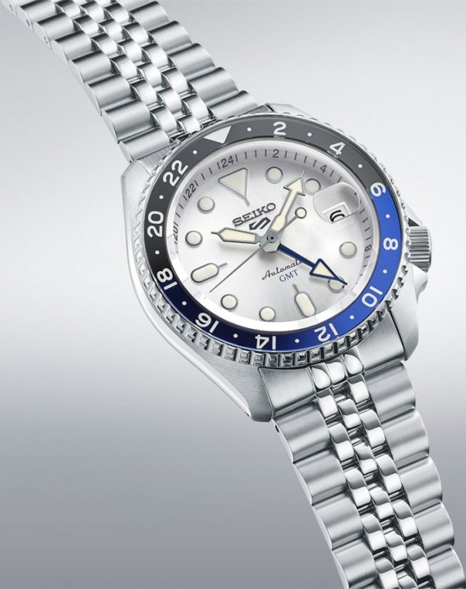 Seiko SSK033K1 Seiko 5 Sports SKX GMT Sky Blue, Silver Cloud