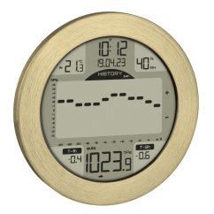 TFA 35.1124.53 - Digitálna meteostanica METEOMAR - zlatý leštený hliník