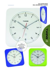 Nástěnné hodiny Twins 5078 white 30cm