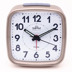 Budík s LED podsvícením a tichým chodem MPM  C01.3967.83