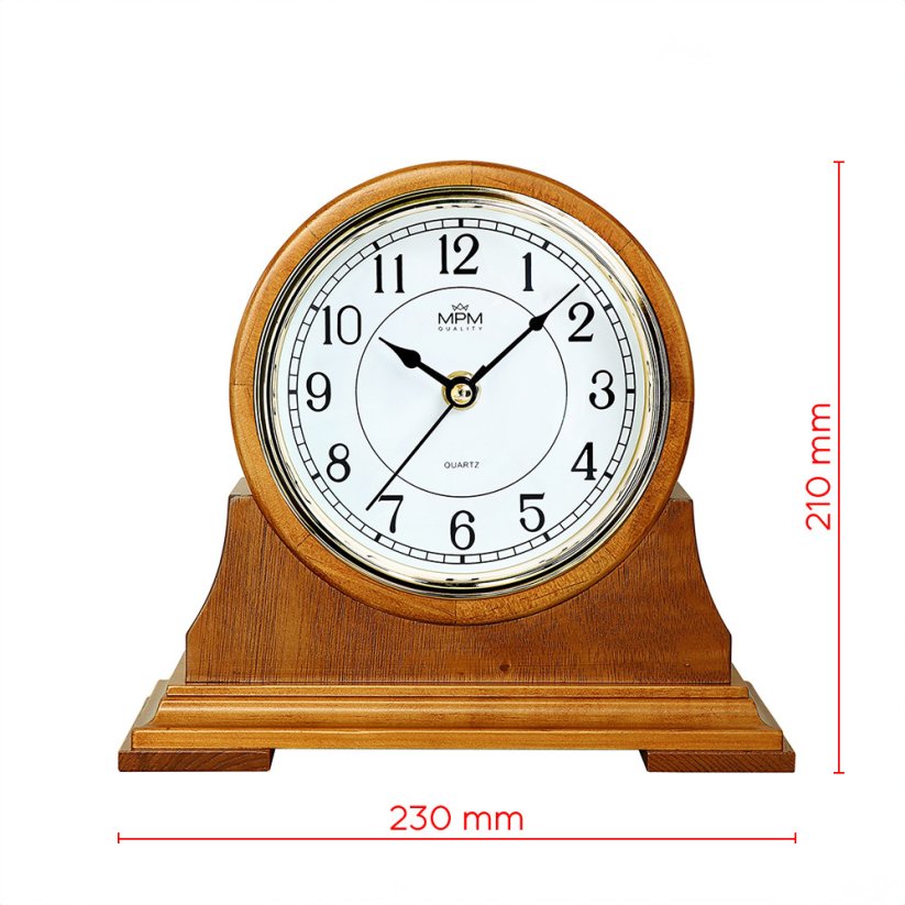 Dřevěné stolní hodiny MPM E03.3887.50.A