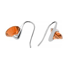 Nerezové náušnice 6481 - striebornooranžovej farby - SER.6481.. 8mm