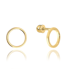 MINET Zlaté náušnice krúžky na skrutku Au 585/1000 1,70g