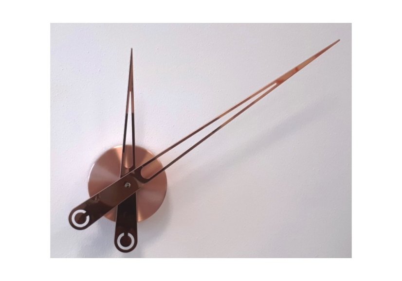 Dizajnové nástenné hodiny Future Time FT9650CO Hands copper 60cm