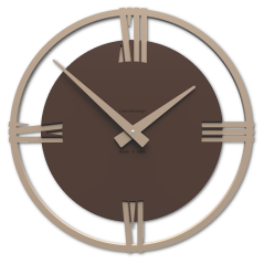 Dizajnové hodiny 10-216 CalleaDesign Sirio 60cm (viac variant dyhy) Farba čokoládová-69 - RAL8017
