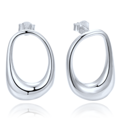 MINET Moderné strieborné náušnice