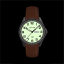 LAVVU Ocelové pánské hodinky BERGEN White / Top Grain Leather se svítícím číselníkem