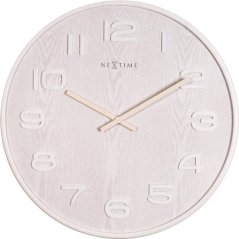 Dizajnové nástenné hodiny 3096wi Nextime Wood Wood Medium 35cm