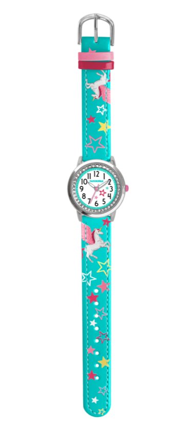 CLOKOKODIEL Tyrkysové dievčenské detské hodinky JEDNOROŽEC