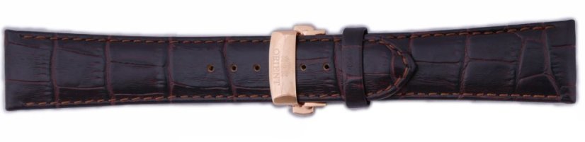 Remienok Orient UDCVWRT, kožený hnedý, rosegold pracka (pre model FETAC)