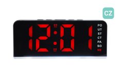 Digitálny svietiaci budík do siete s češtinou JVD SB8033.3