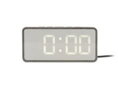 Designové LED hodiny - budík 6040GY Karlsson 14cm