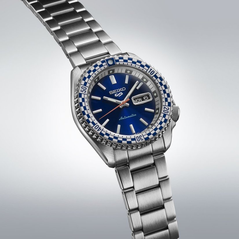 Seiko SRPK65K1 Seiko 5 Sports Petrol Blue ‘Checker Flag’ Special Edition