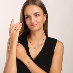 Pozlátený strieborný náhrdelník JVD SVLN0930SK6GZ45