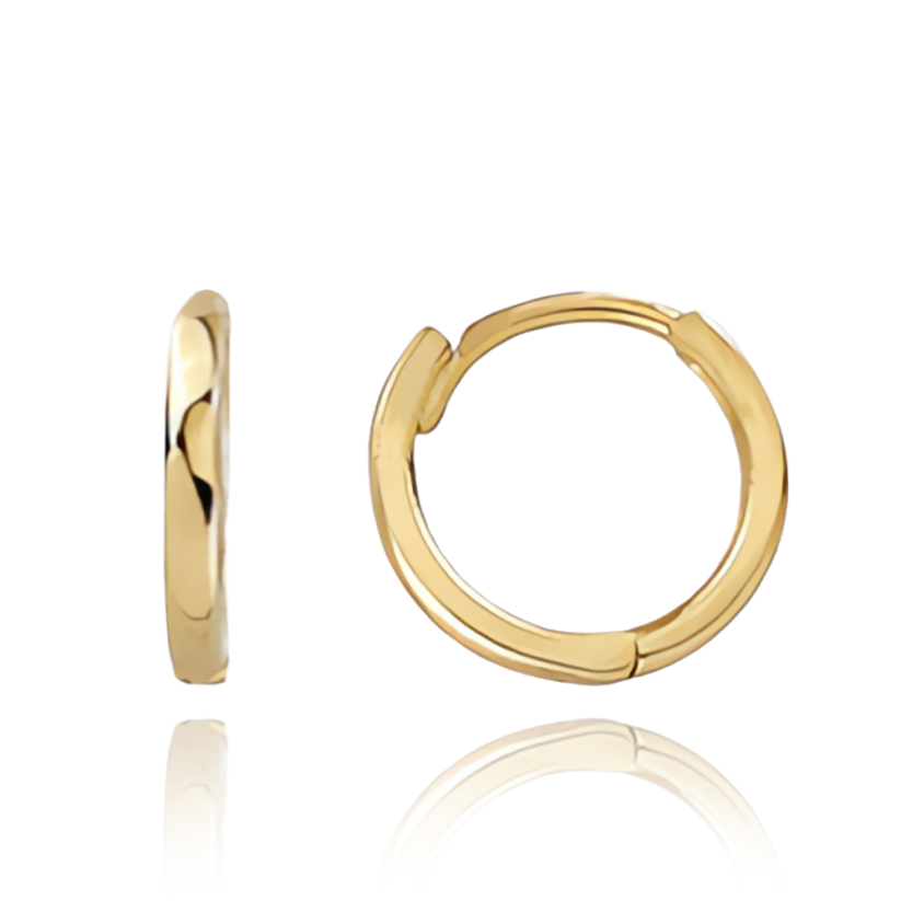 MINET Tenké zlaté náušnice kroužky Au 585/1000 0,70g