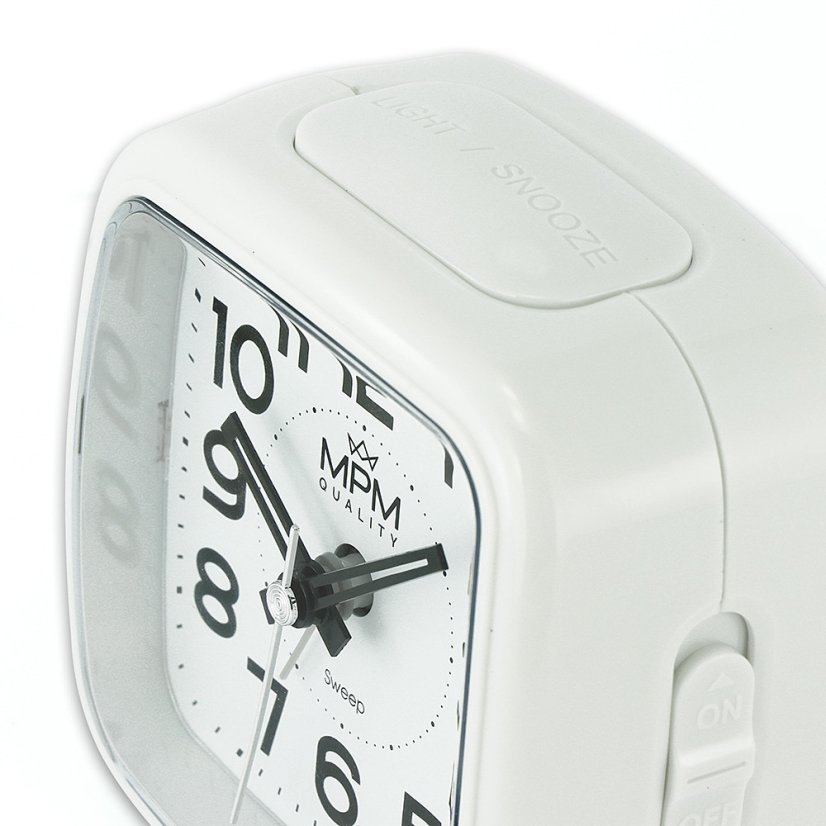 Budík s LED podsvícením a tichým chodem MPM  C01.3966.00