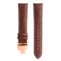 Kožený remienok na hodinky PRIM RB.13234 (22 mm) - hnedý/pozlátený - RB.13234.2220.5000.XL
