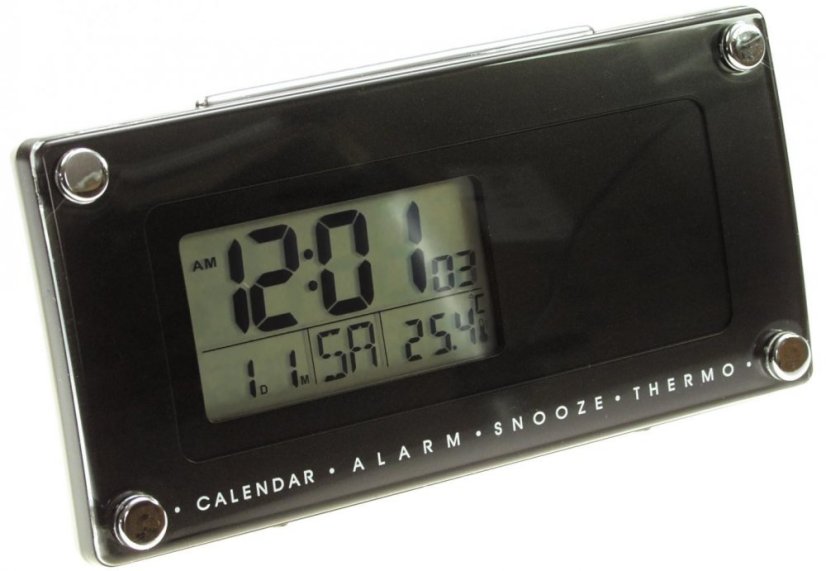 Digitální rádiem řízený budík MPM KW5007 černá